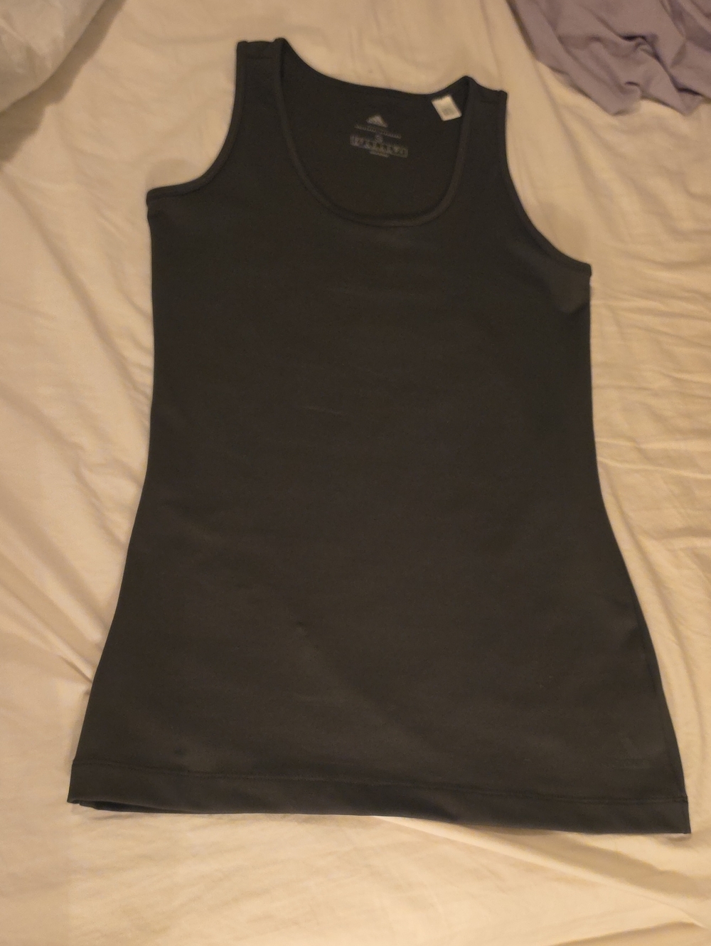 adidas Black Scoop-Neck Athletic Tank